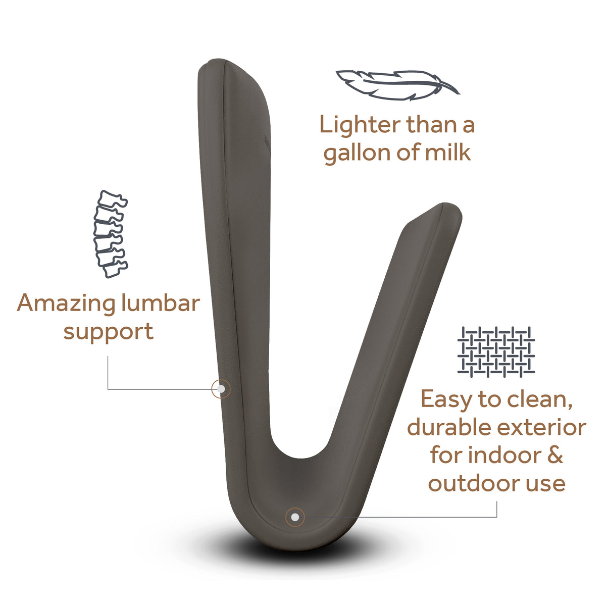 READY ROCKER - New 3.0 2024 Model (Slate) - Portable Ergonomic Rocker