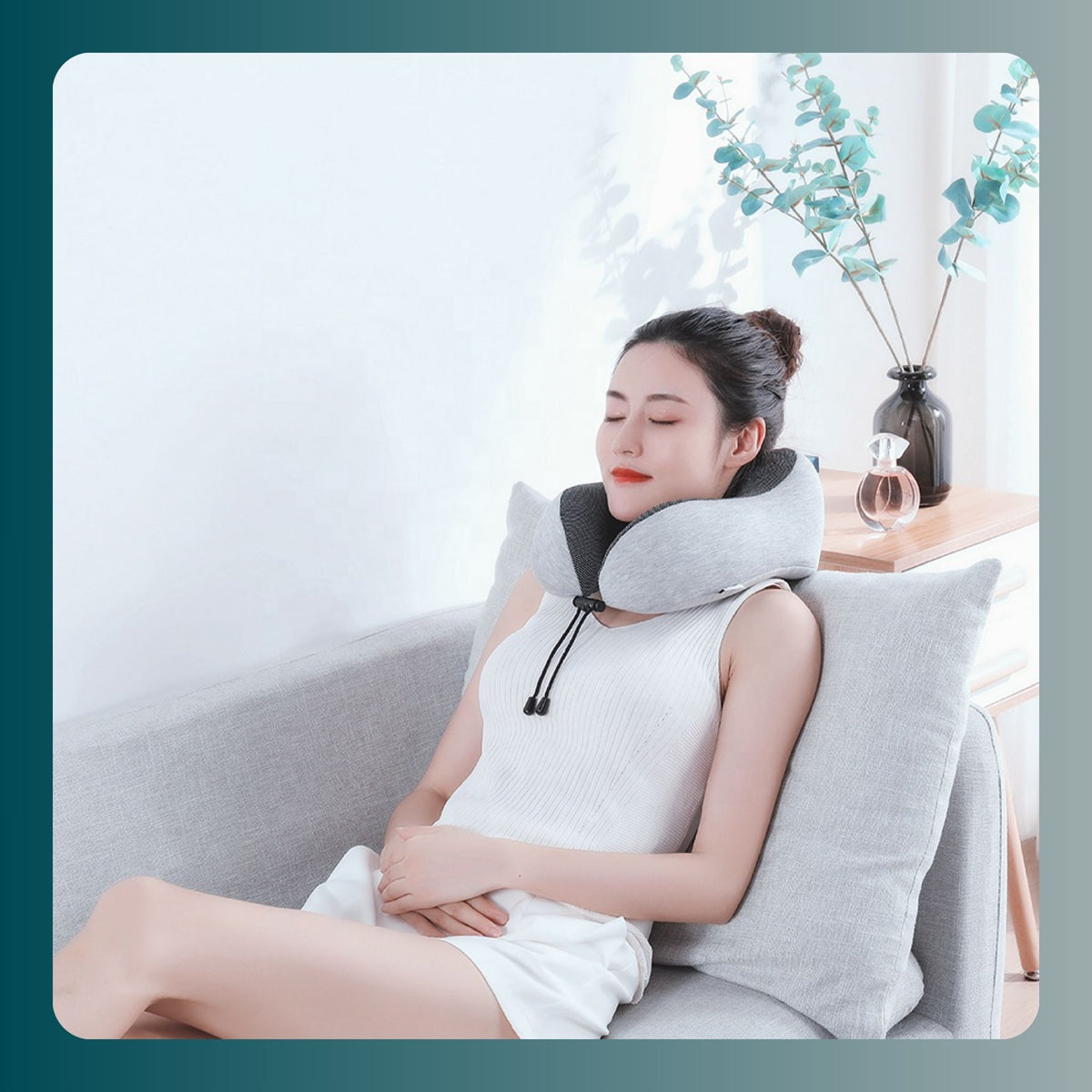Travel Pillow Set: Neck Pillow + Eye Mask + Earplugs