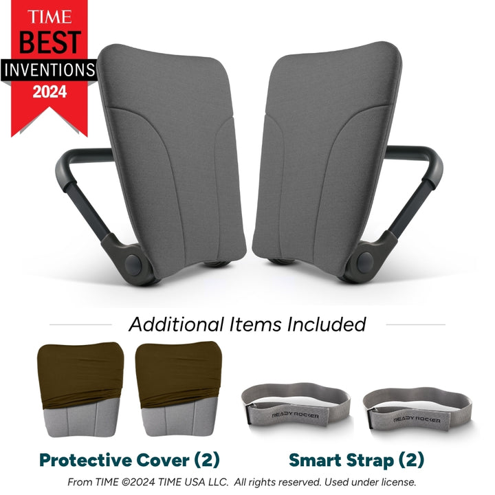 2 Deluxe Ready Rockers Slate + 2 Smart Straps + 2 Protective Covers