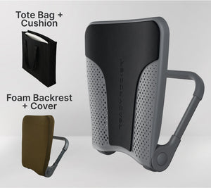 The Full Suite Bundle: Slate Rocker + Ultra Comfort Foam Backrest & Cover + Seat Cushion + Tote Bag
