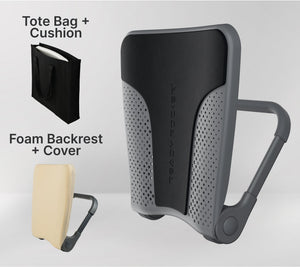The Full Suite Bundle: Slate Rocker + Ultra Comfort Foam Backrest & Cover + Seat Cushion + Tote Bag