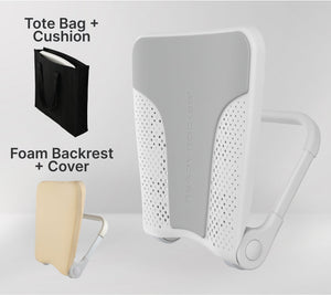The Full Suite Bundle: Cloud Rocker + Ultra Comfort Foam Backrest & Cover + Seat Cushion + Tote Bag