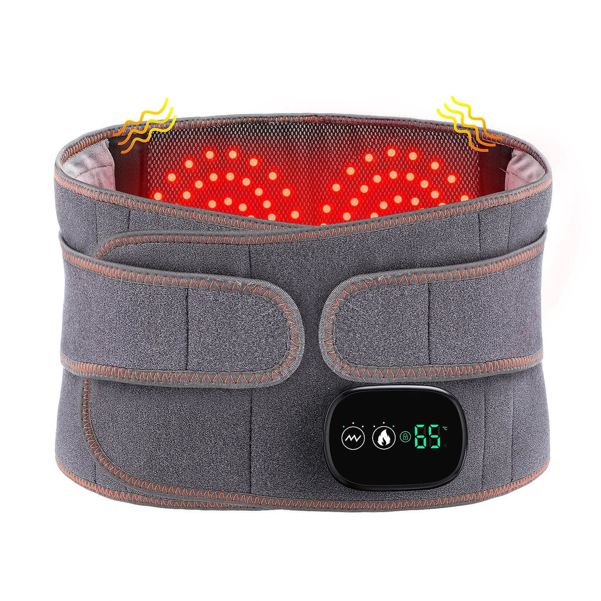 Lumbar Relief Belt with Red Light, Heat & Vibration Therapy