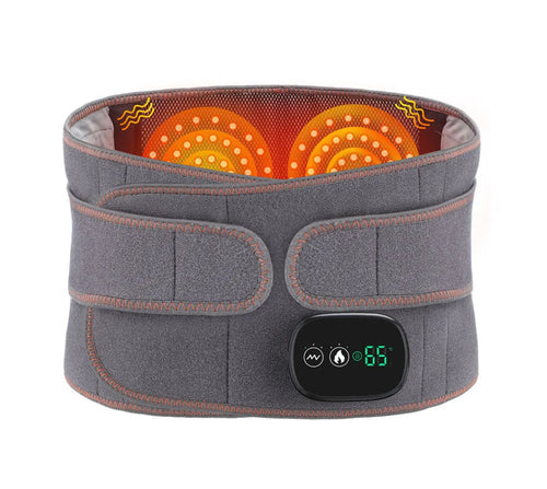 Lumbar Relief Belt with Red Light, Heat & Vibration Therapy