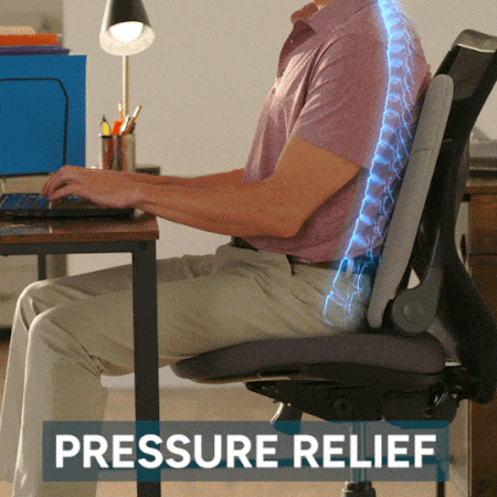 Animation showing improved circulation while sitting at a desk with the Ready Rocker