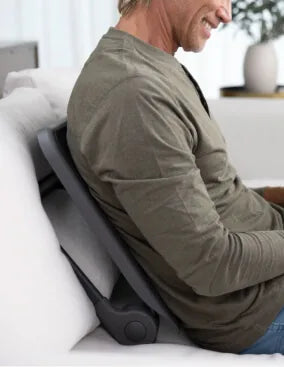 Man with good posture using the Ready Rocker to decompress his spine
