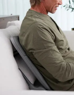 Man with good posture using the Ready Rocker to decompress his spine